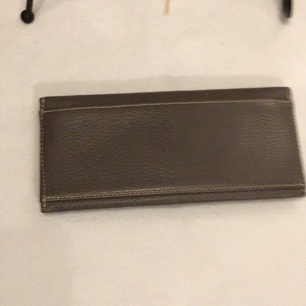 Dooney & Bourke Slim Bill And Credit Card Wallet Grey and Red interior - Picture 4 of 10